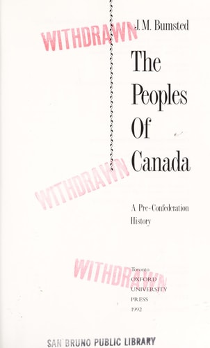 The Peoples of Canada: Volume 2: A Post-Confederation History