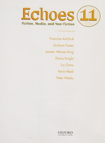 Echoes 11: Fiction, Media, and Non-Fiction