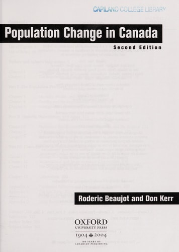 Population Change in Canada