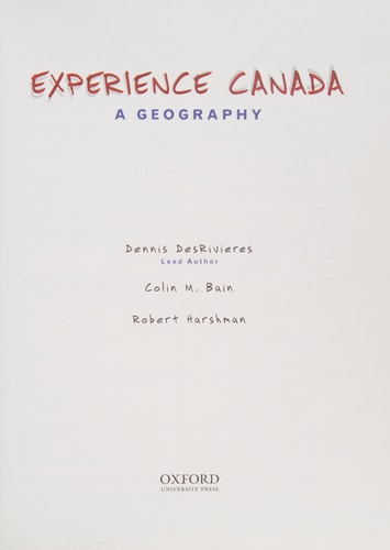 Experience Canada: A Geography