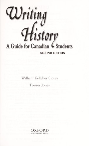 Writing History: A Guide for Canadian Students