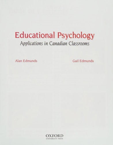 Educational Psychology: Applications in Canadian Classrooms