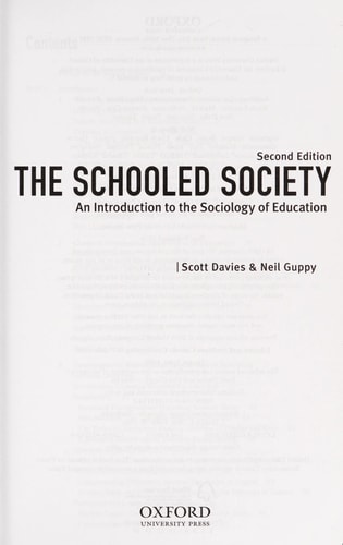 The Schooled Society: An Introduction to the Sociology of Education