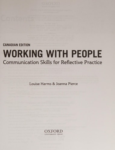 Working with People: Communication Skills for Reflective Practice