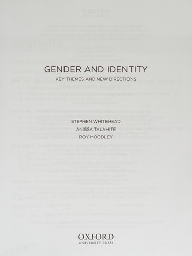 Gender and Identity: Key Themes and New Directions