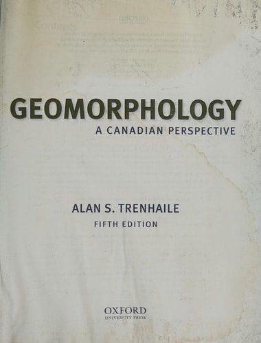 Geomorphology: A Canadian Perspective