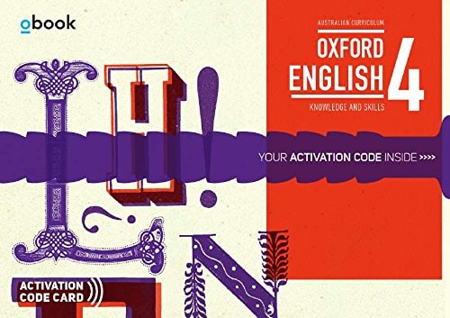 Oxford English 4: Knowledge and Skills Australian Curriculum Obook Code Card