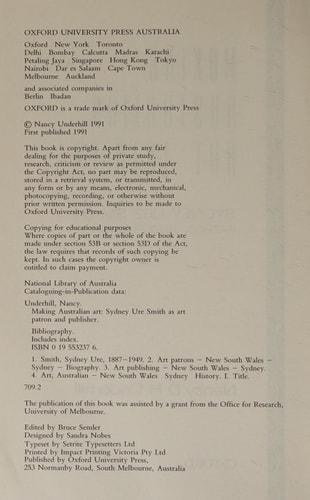 Making Australian Art, 1916-1949: Sydney Ure Smith, Patron and Publisher