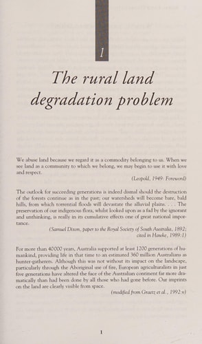 Rural Land Degradation in Australia