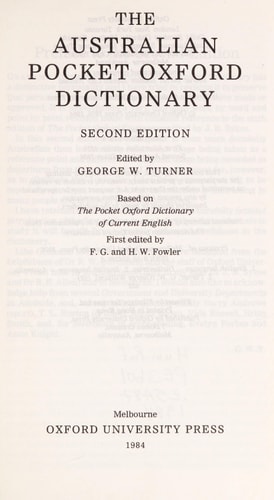 The Australian Pocket Dictionary