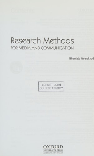Research Methods for Media and Communication