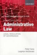 Cases and Materials for Principles of Administrative Law