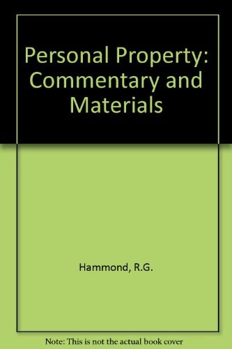 Personal Property: Commentary and Materials