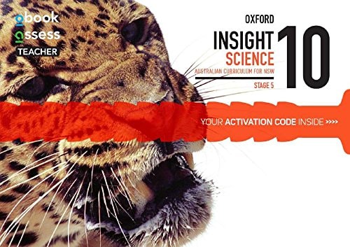 Oxford Insight Science 10 AC for NSW: Teacher obook/assess Code Card