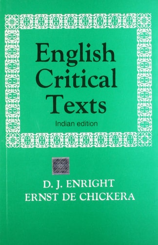 English Critical Texts: 16th Century to 20th Century