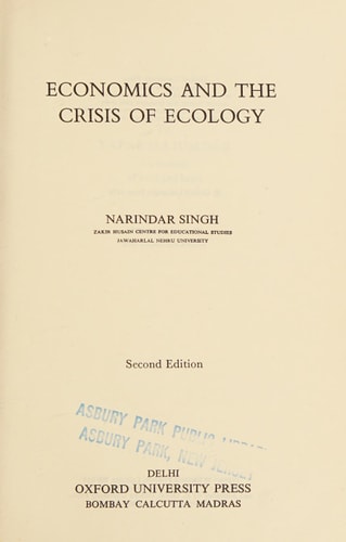 Economics and the Crisis of Ecology