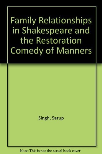 Family Relationships in Shakespeare and the Restoration Comedy of Manners