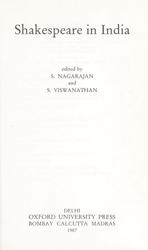 Shakespeare in India