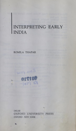 Interpreting Early India