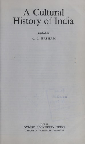 A Cultural History of India