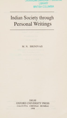 Indian Society through Personal Writings