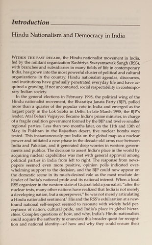 The Saffron Wave: Democracy and Hindu Nationalism in Modern India