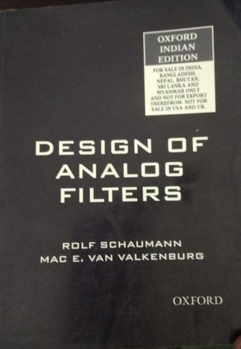 Design of Analog Filters
