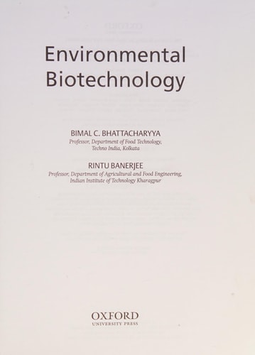 Environmental Biotechnology