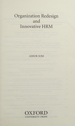 Organization Re-design and Innovative HRM