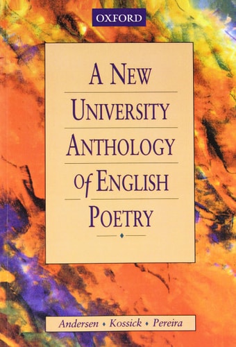 A New University Anthology of English Poetry