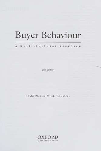 Buyer Behaviour: A Multi-Cultural Approach