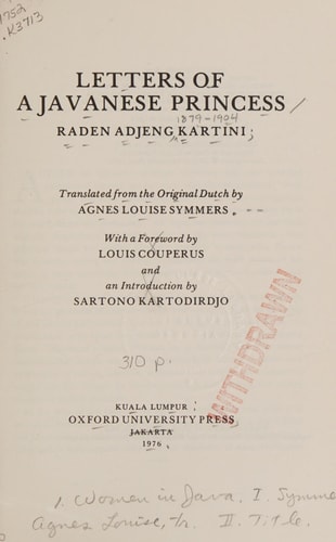 Letters of a Javanese Princess