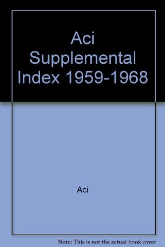 ACI Supplemental Index 1959-1968