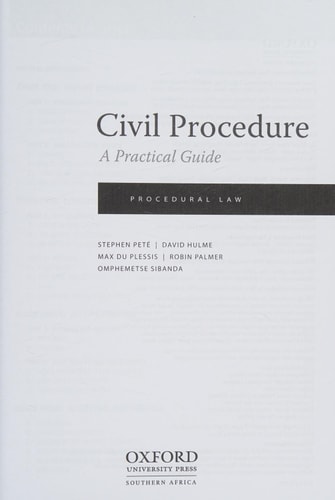 Civil Procedure: A Practical Guide