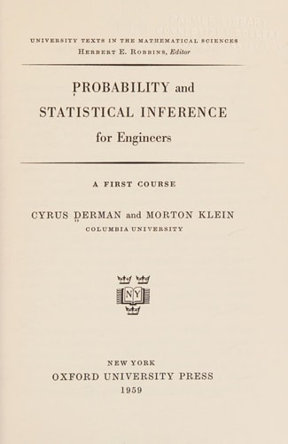 Probability and Statistical Inference for Engineers