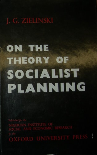 Lectures on the Theory of Socialist Planning