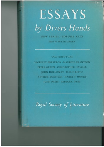 Essays by Divers Hands: Volume 31