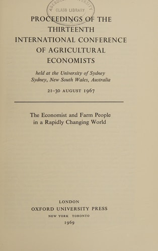 The Economist and Farm People in a Rapidly Changing World