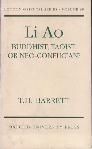 Li Ao: Buddhist, Taoist or Neo-Confucian?