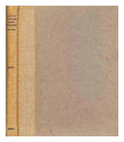 A List of London Bookbinders 1648-1815