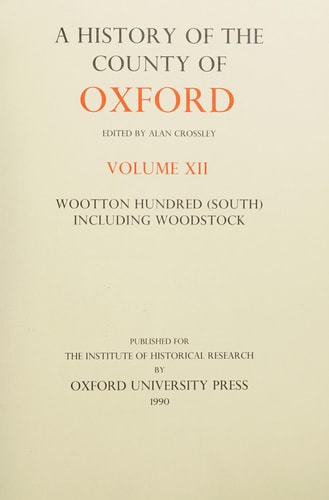 A History of the County of Oxford: The City of Oxford