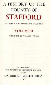 A History of the County of Stafford: Volume II