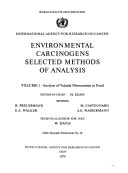 Environmental Carcinogens: Selected Methods of Analysis: Analysis of Volatile Nitrosamines in Food