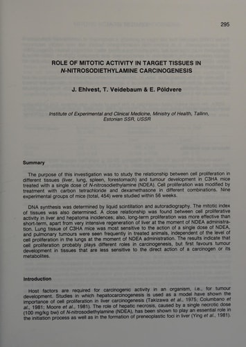 Modulators of Experimental Carcinogenesis