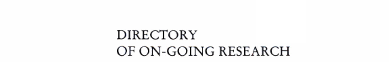 Directory of On-going Research in Cancer Epidemiology