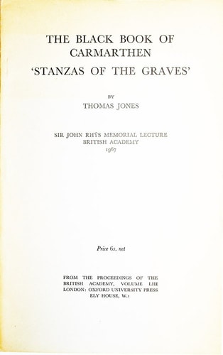 Black Book of Carmarthen: Stanzas of the Graves