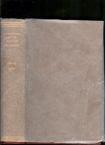 Proceedings of the British Academy: Volume 68