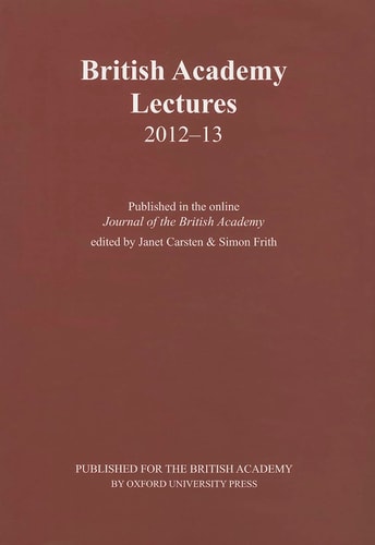 British Academy Lectures 2012-13