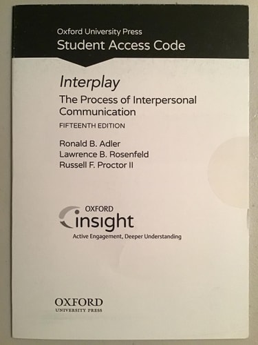 Interplay: The Process of Interpersonal Communication