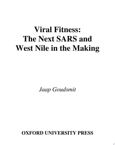 Viral Fitness The Next SARS and West Nile in the Making
